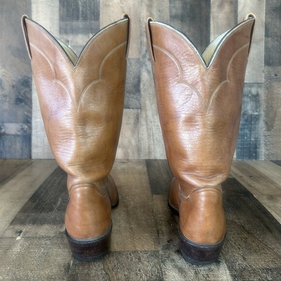 Tony Lama Vintage Gold Label Western Cowboy Boots Mens 10.5 E - Picture 11 of 12